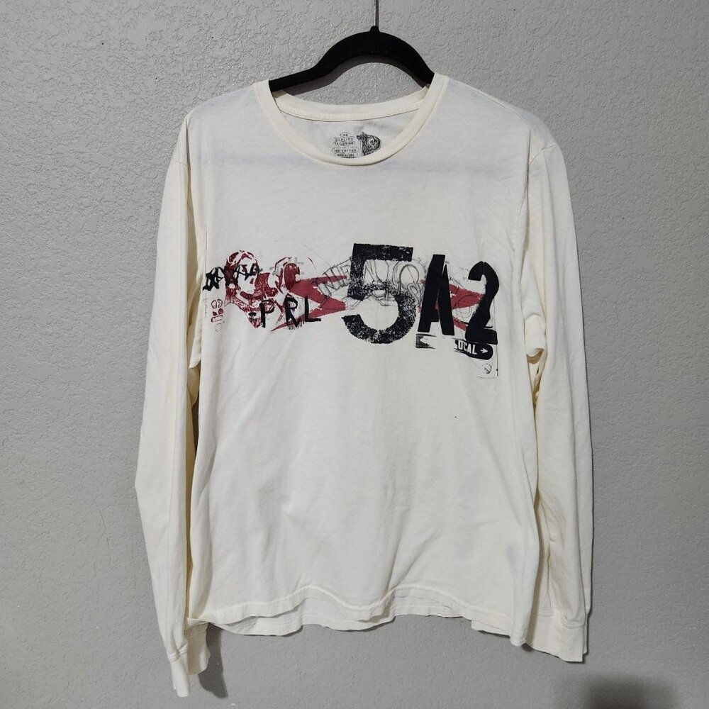 Polo Ralph Lauren Mens Graphic Long Sleeve Shirt White Cotton 5A2